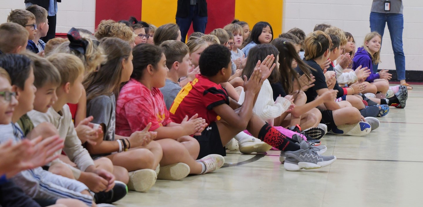 Big Walnut Elementary students at an assembly