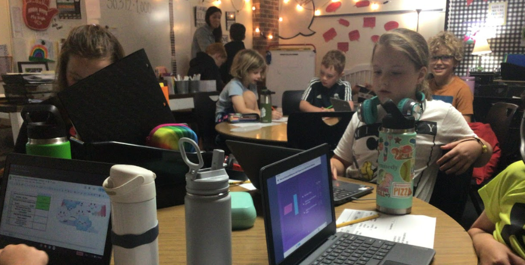 Big Walnut Elementary students hard at work in a classroom