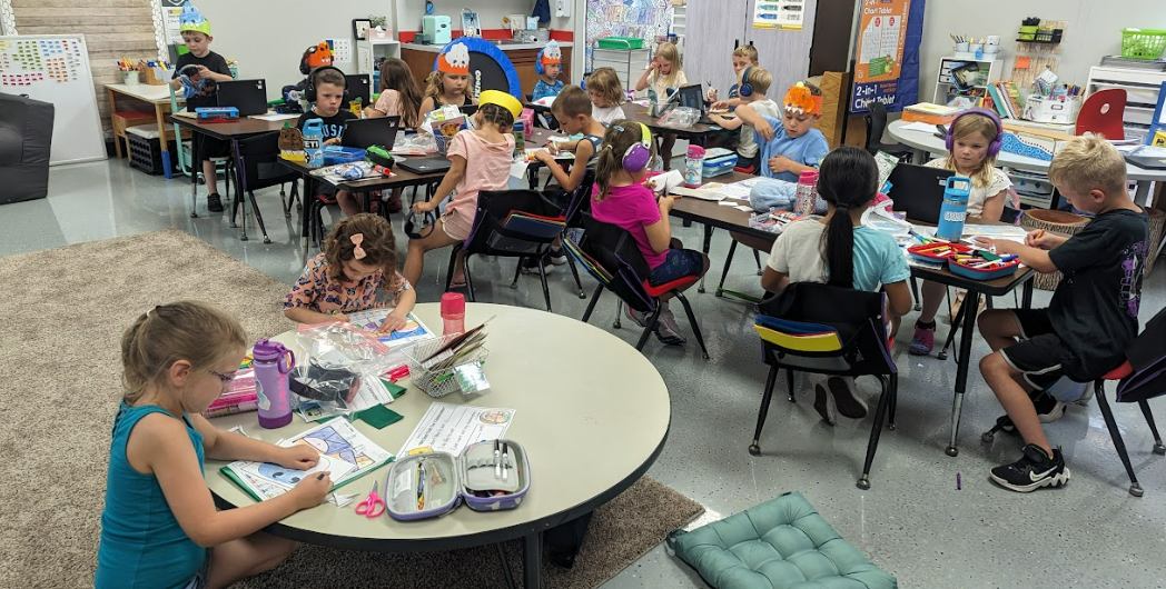 A Classroom full of hardworking students at Hylen Souders Elementary