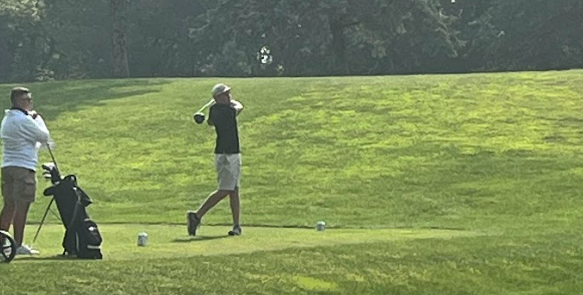 A Big Walnut Middle School golfer tees off