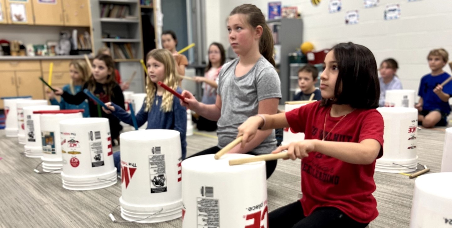 Arts Day - Students Drumming