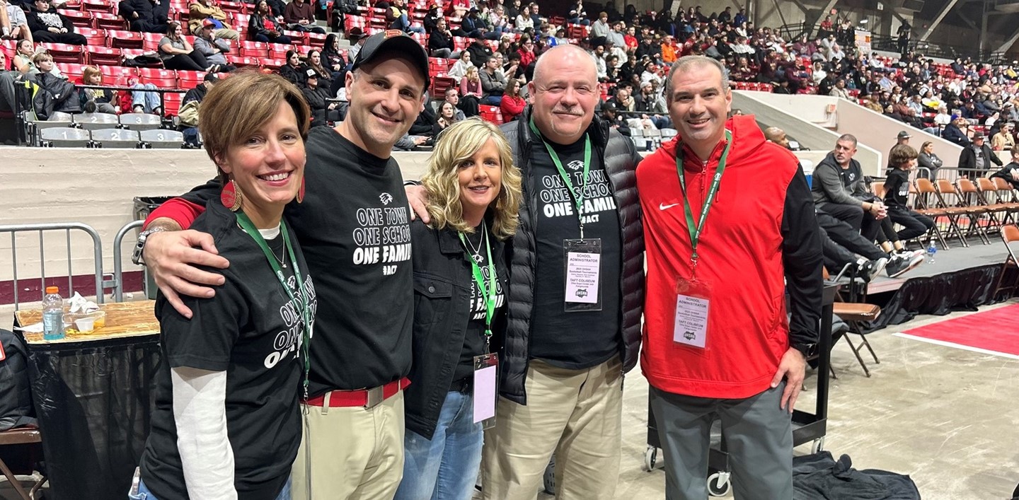 BWHS Principals and Superintendent pose for a picture