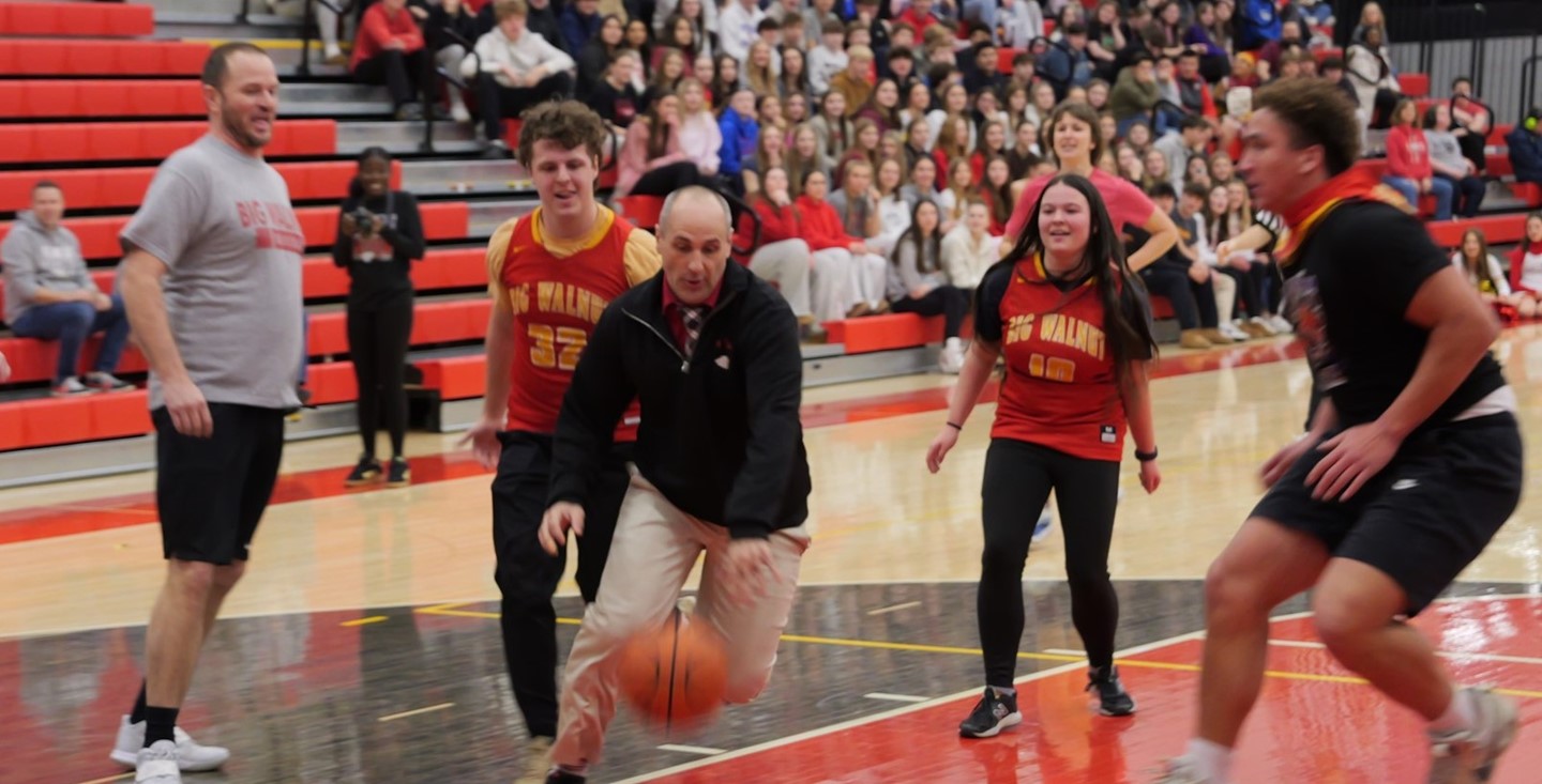 Staff vs Students basketball game