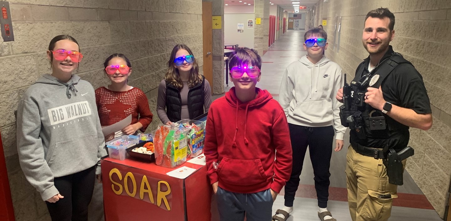 Students sport colorful sunglasses