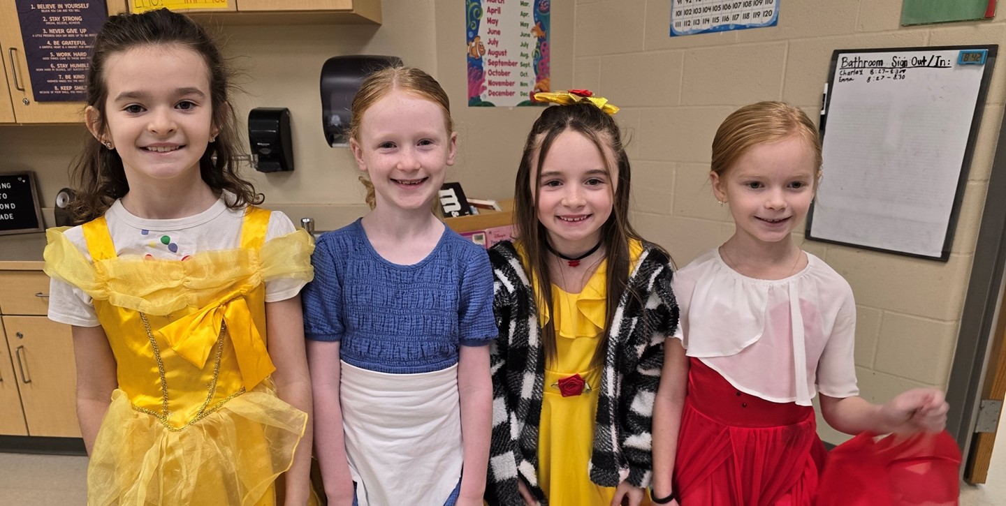 Students dressed in costumes