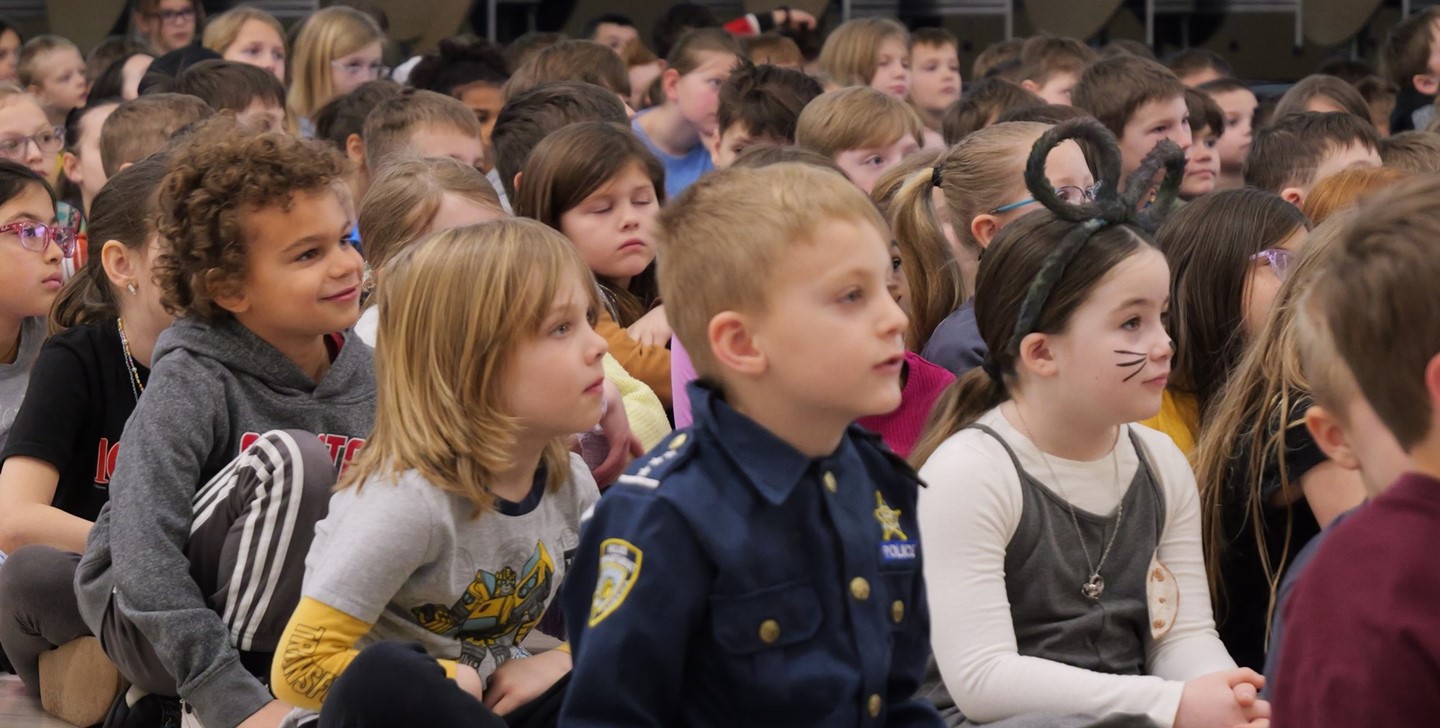 PRE students at an assembly